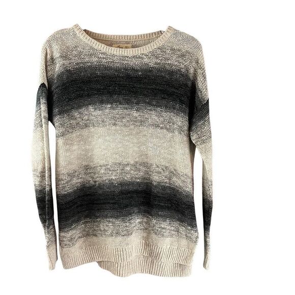 Hollister Ombre Gray Striped Sweater Size Medium Large - Picture 1 of 6
